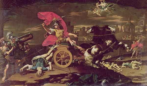 Achilles Dragging the Body of Hector around the Walls of Troy - view 1