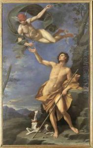 Mercury and Paris 1745 by Donato Creti