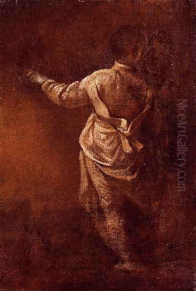 Study Of A Young Boy, Seen From Behind - view 1