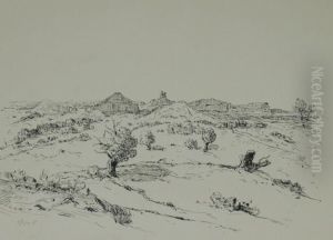 Land, Houses And Stormy Sky; 
Desert, Mountains And Clouds;arizona - Navajo Reservation; Trees And 
Mountains by Albert Lorey Groll