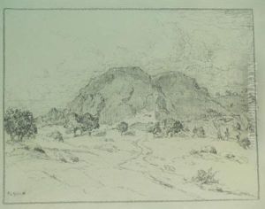 Tree, Tree Stumps And Mountains;
 An Adobe Village In A Mountain;pueblo Village, Arizona; Wagon Train, 
Mountains And Sky