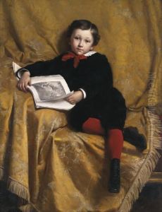 Portrait Of A Boy, Seated, Holding An Open Book