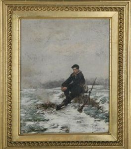 A Break From The Cold by Paul Louis Narcisse Grolleron