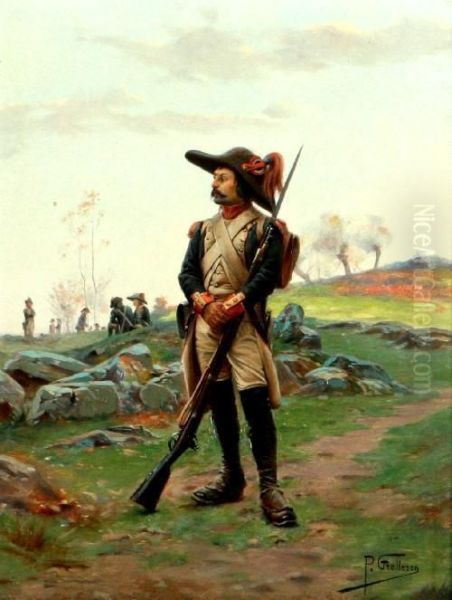 Portrait Of A Soldier At Rest by Paul Louis Narcisse Grolleron