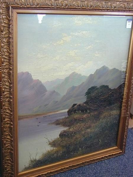 Loch In A Mountainous Landscape - view 1