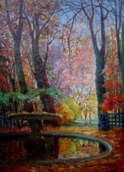 Fontaine Dans Un Parc - view 1
