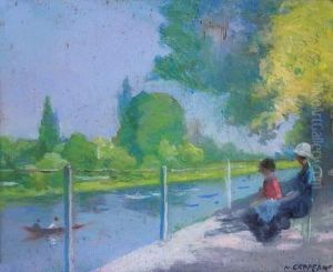 Aux Bords De L'allier - Vichy by Nicolae Gropeano