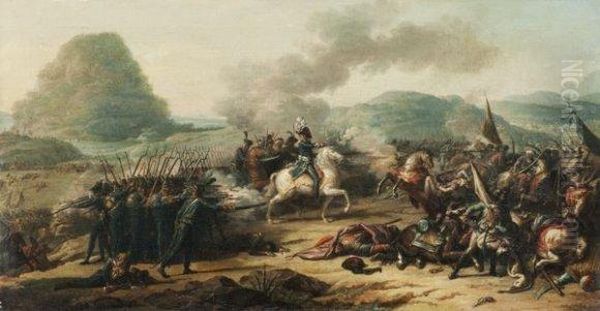 La Bataille De Nazareth Et Du Mont Thabor Devant L'armee Desmameluks. - view 1