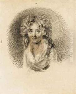 Portrait Of A Young Woman, Bust-length by Antoine-Jean Gros