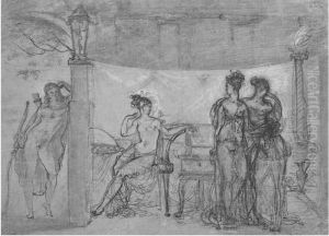 Mercury With Herse And Her Sisters by Antoine-Jean Gros