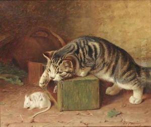 Stalking the pet mouse by Horatio Henry Couldery