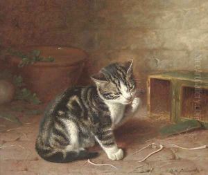 The naughty kitten by Horatio Henry Couldery