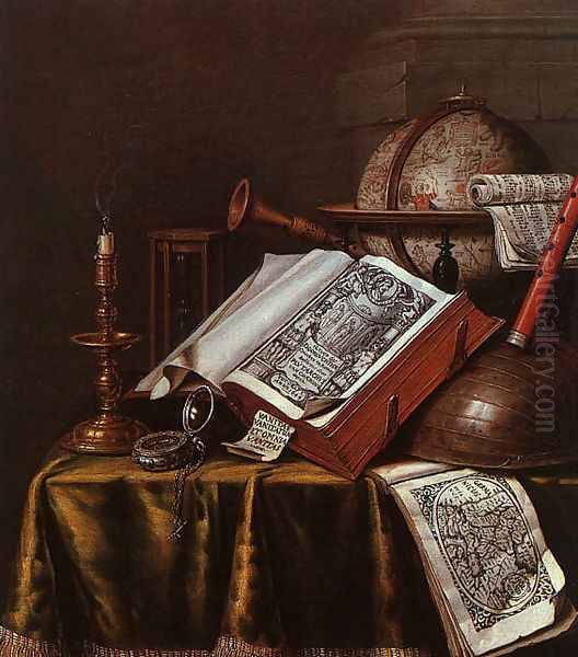 Still Life with Musical Instruments, Plutrach's "Lives" and a Celestial Globe - view 1