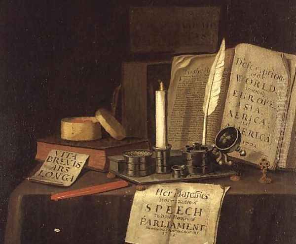 Still Life with Inkstand and Books, 1702 - view 1