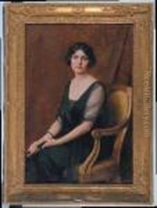 Ritratto Di Donna Seduta In Poltrona by Giacomo Grosso