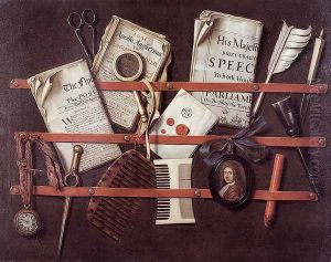 Letter Rack, c.1676 by Edwart Collier