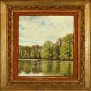 Lake Scenery,silkeborg by Vilhelm Georg Groth