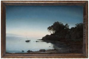 Skymningsfiske by Vilhelm Georg Groth