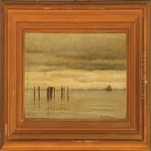 A Calm Day Along The Coast Of Hellebaek by Vilhelm Georg Groth