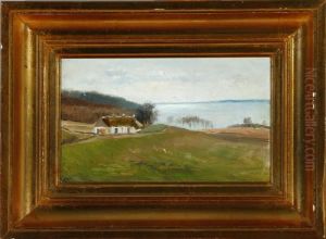 Danish Coastal Scenery Near Vinterbolle Forest by Vilhelm Georg Groth