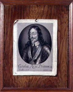 Trompe LOeil Still Life of a Print of Charles I (1600-49) 1698 by Edwart Collier