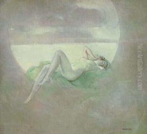 Lady In The Moon by Oliver Dennett Grover