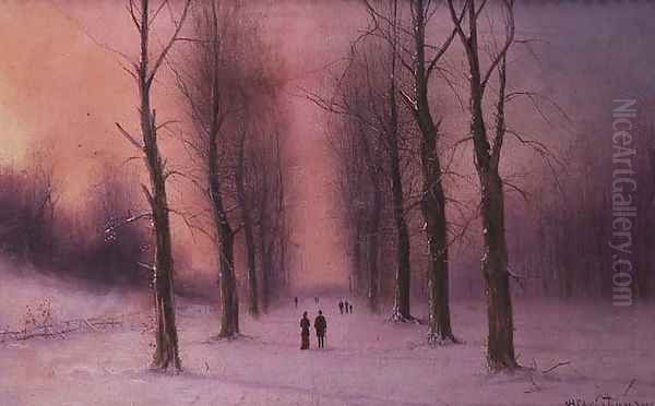 Snow Scene-Wanstead Park - view 1