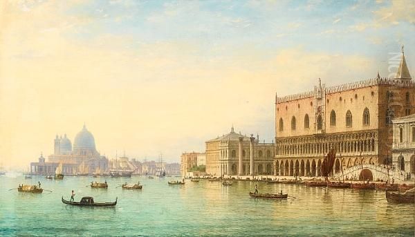 The Bacino Di San Marco Looking
Towards Santa Maria Della Salute, The Doge's Palace On The Right - view 1