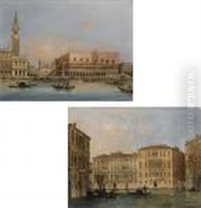 Palazzo Ducale Dal Bacino Di San
 Marco; E Il Canal Grande, Con I Palazzi Contarini, Rezzonico E Balbi by Carlo Grubacs