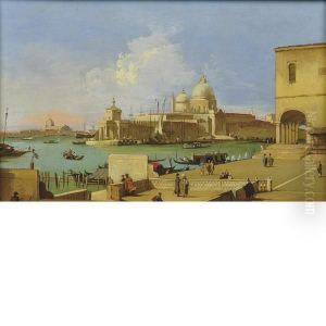 Il Fonteghetto Della Farina Con La Chiesa Della Salute by Carlo Grubacs