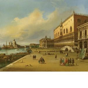 Veduta Del Molo Di San Marco, Con Il Palazzo Ducale E Lazecca by Carlo Grubacs
