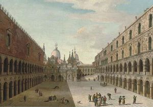 The Courtyard Of The Doge's Palace by Carlo Grubacs