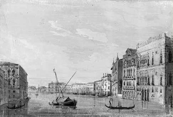 Vue Du Palazzo D'oro Sur Le Grand Canal A Venise - view 1