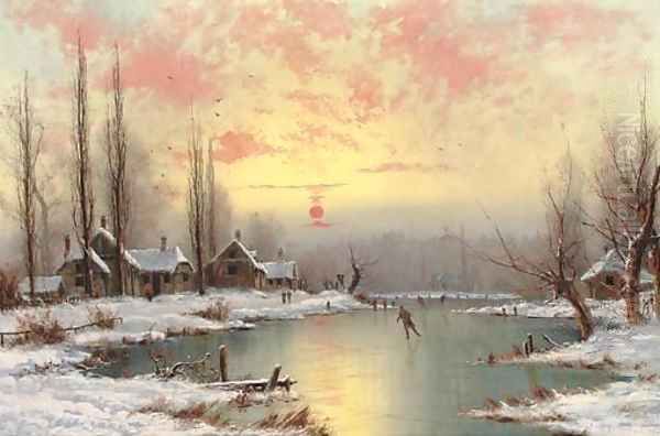 Skating at sunset - view 1