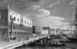 The Doge's Palace And The Riva Degli Schiavoni by Carlo Grubacs