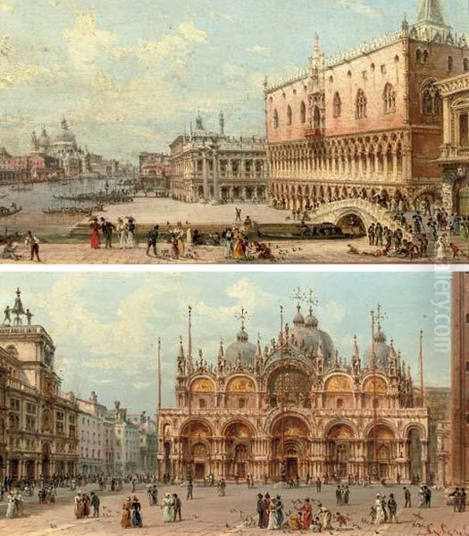 A View Of The San Marco; And An Elegant Company In Front Of The Palazzo Ducale, Venice - view 1