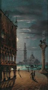 Venice - View From St Mark""""s Column Over To San Giorgio Maggiore by Giovanni Grubacs