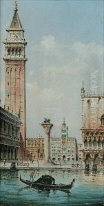 Towards The Piazzetta San Marco, Venice; Towards Santa Maria Della Salute, Venice