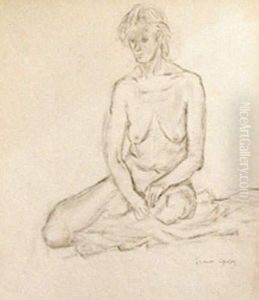Etude De Nu Assis. by Francis Gruber