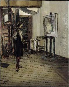 Modele Dans L'atelier by Francis Gruber