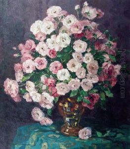 Rosenstraus In Vase by Franz Gruber-Gleichenberg