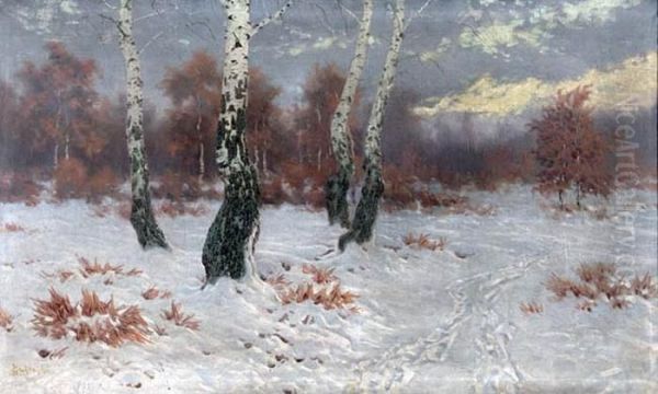 Zimowy Pejzaz Z Brzozami - view 1