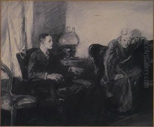 Two Contentious Men In Interior. Two Contentious Men In Interior.