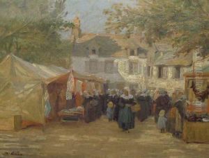 Markt Inder Bretagne by Maurice Grun