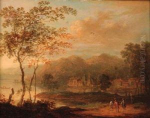 Rhenish Landscapes With Travellers On A Track Rhenish Landscapes With Travellers On A Track