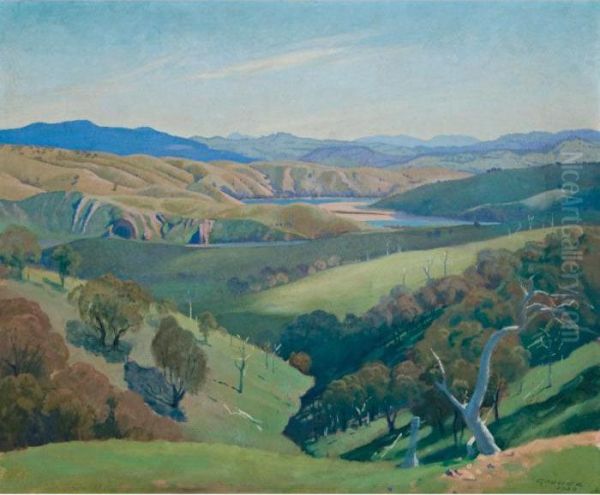 Study For 'on The Murrumbidgee' by Elioth Gruner