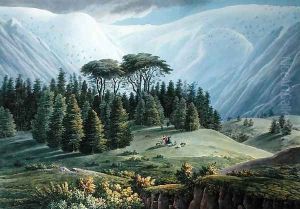 View of the Cedar Forests of Lebanon seen from the Tripoli Road, c.1800