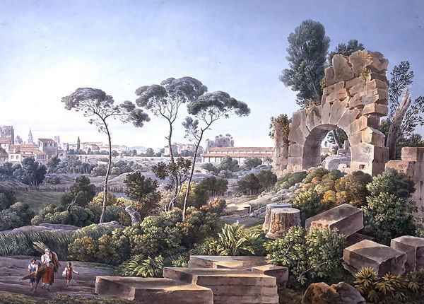 View of the Esquiline Hill, Rome, c.1800 - view 1