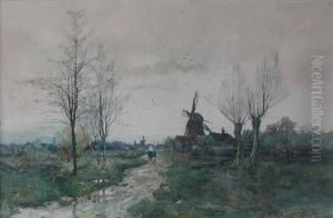 Windmill In Autumnal Landscape Windmill In Autumnal Landscape
