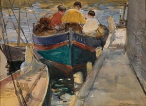 Three Men At The Dock